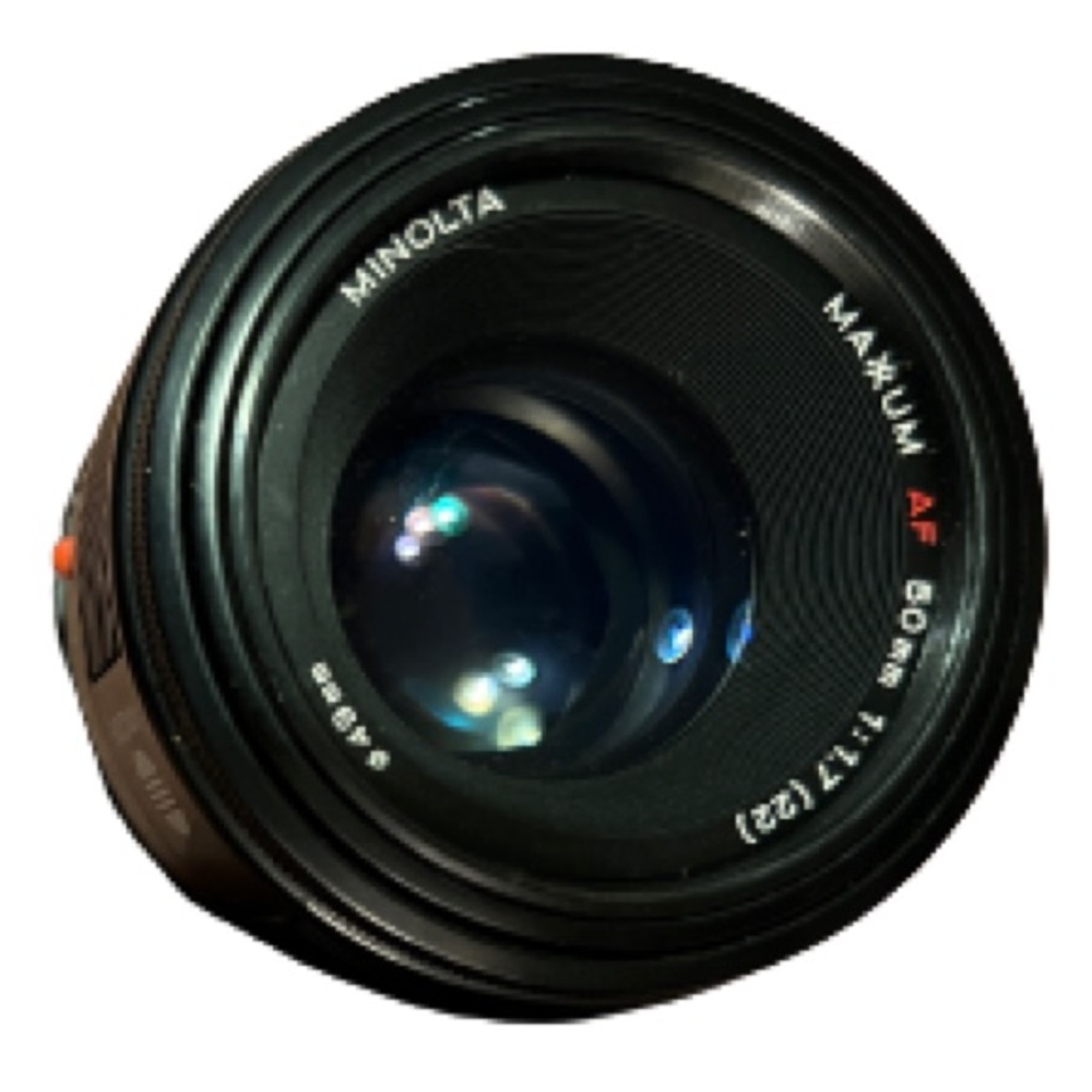 Minolta Camera Lens AF 50 mm 1:1.7 (22) with back lens cap